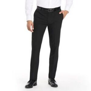 Arrow men’s black dress pants flat front Sz 40 X‎ 30